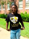 Eunice Agyapong wearing a Grambling State University shirt