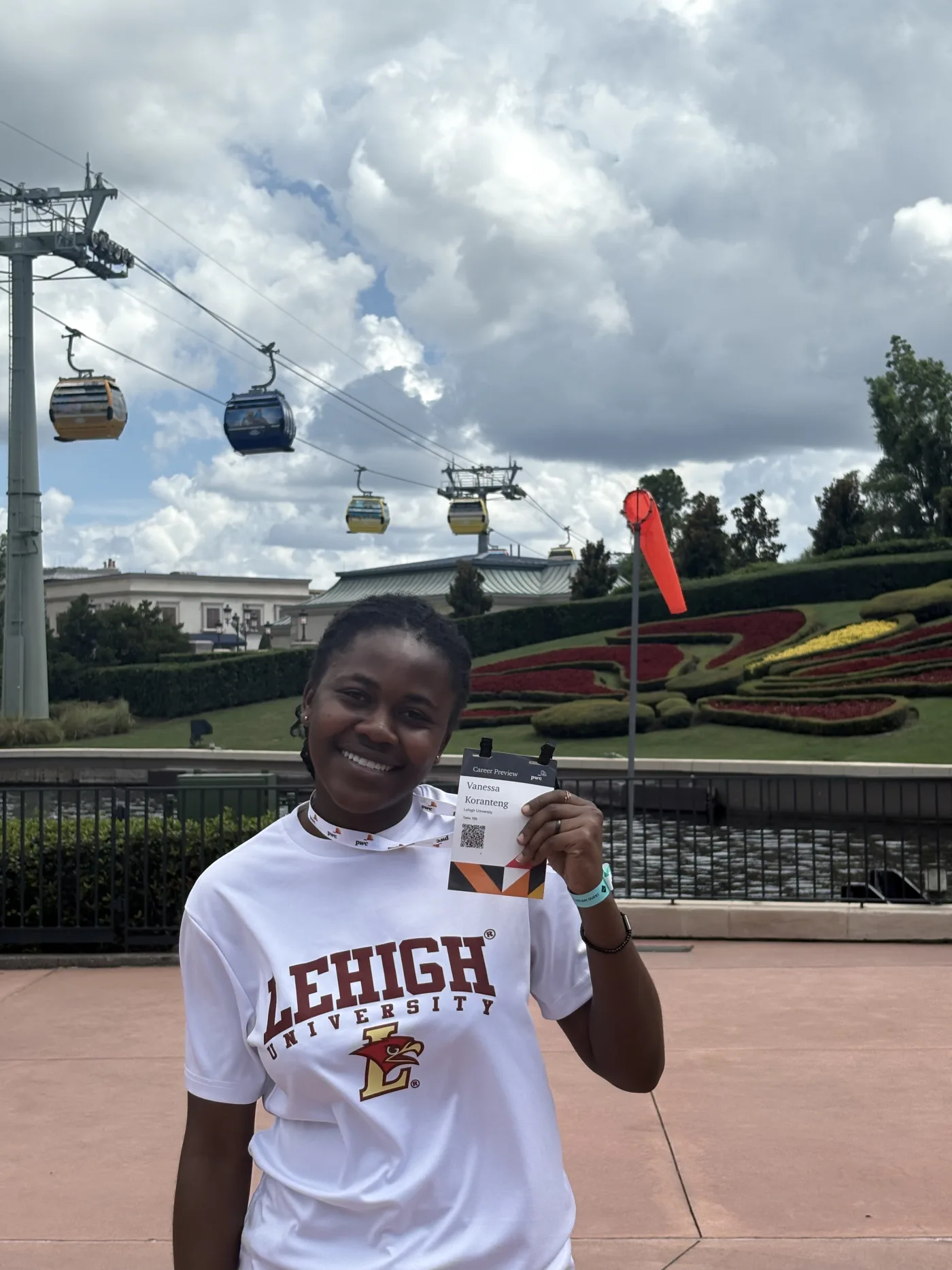 Vanessa Ayebea Koranteng smiling on campus